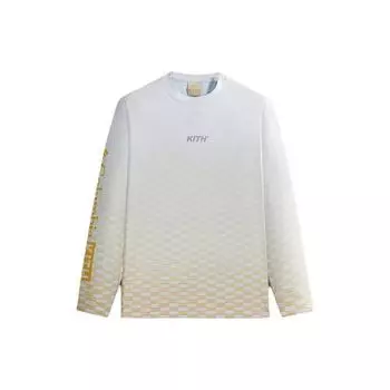 Kith Повседневная охлаждающая водоотводящая толстовка с круглым вырезом X Columbia на открытом воздухе, топы унисекс, белый, желтый 2104121-704