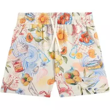 Kith Thompson Camp Picnic Thompson Camping Print Fashion All Over Print Simple Shorts Kids shorts KHK060429-104 XS