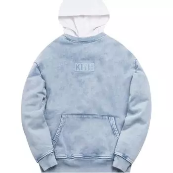 Kith Two Tone Indigo Hoodie Light Indigo Unisex Tops Blue KH2322-402 M