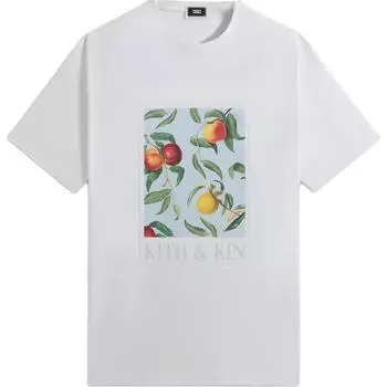 Kith Винтажная футболка & Kin Postcard, белые топы унисекс KHM032201-101 L