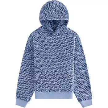 KITH Wavy Monogram Nelson Fashionable Comfortable Soft Pullover Kids tops Blue KHK030621-456 M