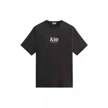 Kith Wilson Kith X Wilson Collaboration Футболка с круглым вырезом и буквенным принтом Мужские топы Черный KHM031196-001 M