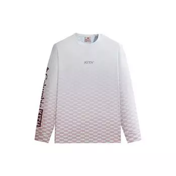 Kith X Columbia Collaboration SS24 Letter Print Crewneck Comfortable Casual Long Sleeve Sweatshirt Unisex sweatshirt White Pink 2104121-678 M