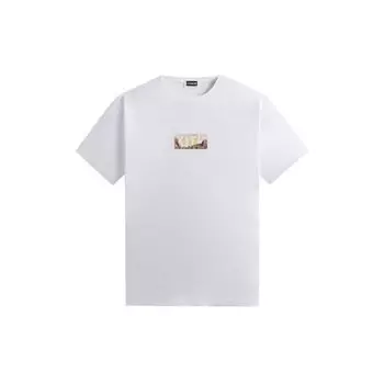 Kith X Columbia SS24 Логотип Принт Круглый вырез Пуловер Повседневный Спортивный короткий рукав Футболка Мужские Топы Белый KHM032094 S
