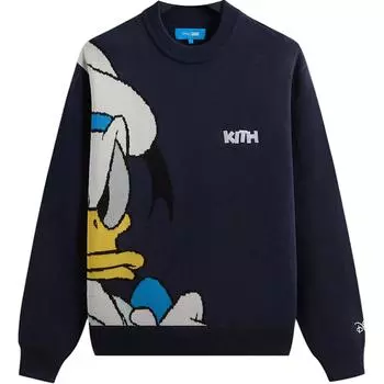 Kith X Disney Donald Duck Lewis свитер с круглым вырезом, ночные мужские топы, синий KHM033053-413 S