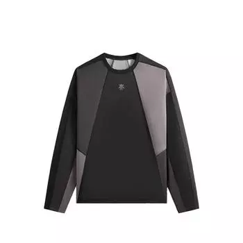 Kith X K-Tech Panelled Otto Logo Moisture-Wicking Reflective Spliced Long Sleeve T-Shirt Men Tops Black KHM032979-001 S