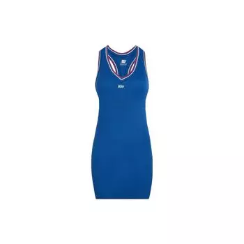 Kith X Wilson Collaboration Solid Color Brand Logo Printed French Style Short Tight Sleeveless Dress Women dresses Blue W91W314329WNVJ L