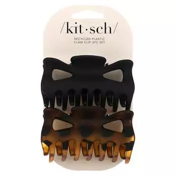 Kitsch, большой зажим-коготь, черный и сумка, набор из 2 шт.