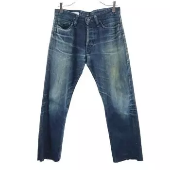 KITSUNE made in Japan cut off Straight denim pants w29 Button fly Men s Used