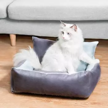 Kitten House Cat Pet Items Articles Bed Fluffy Super Soft Sofa Furniture Lounger Small Dogs Free Shipping Cats Basket Christmas S 48X38X26cm
