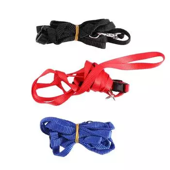 Kitten Rope Training Cat Rope Nylon Harness Kitten Collar Rope Adjustable Cat Belt Cat Pet Rope чёрный