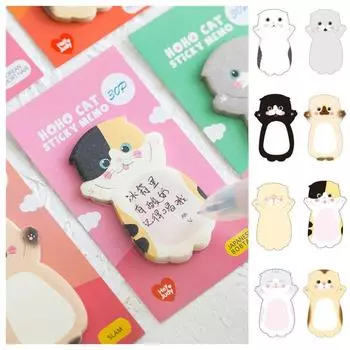 Китти Смокинг Кот Клейкая записка Креативная сиамская кошка Напоминание Записка Животное Блокнот для заметок Офис Style A