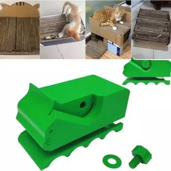 Kitty картонный резак 3D печатный картонный резак в форме кошки раздвижной резак для DIY когтеточки для кошек упаковочная бумага A небесно-голубой