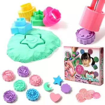 Kitwell Kitwell Silky Sand Cookie Shop Set Clay Infant Indoor Sandbox Sand Play Sand Clay розовый