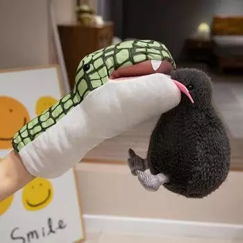 Киви Птица Кукла головоломка Моделирование Питон Змея Плюшевая Игрушка Мягкая Мягкая Животная Змея Ручная Кукла Плюшевые Куклы Дети Забавный Подарок