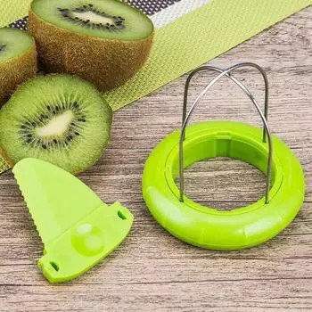 Kiwi Cutter Peeler Slicer Kitchen Detachable Creative Gadgets Stainless Steel Lemon Peeling Tools Fruits Salad Maker Accessories зелёный