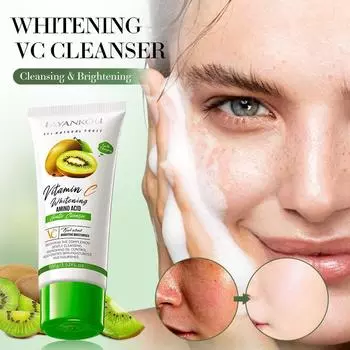 Киви VC отбеливающий аминокислотный мягкий очищающий крем для контроля жирности кожи, удаления прыщей, растительная эссенция крем для лица уход за кожей лица