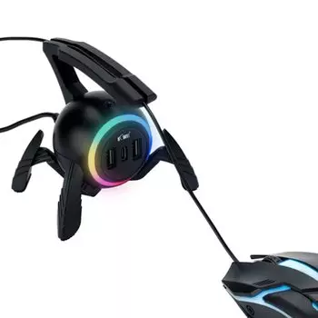 KIWIFOTOS держатель для шнура мыши с резинкой держатель для кабеля мыши со съемным гибким кронштейном подходит для проводной мыши игровая мышь резинка резинка для мыши для проводной