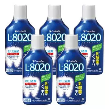 Kiyo Pyrethrum Kuchuppe Ополаскиватель для полости рта с освежающей мятой, набор из 5 предметов, предотвращает появление неприятного запаха изо рта, содержит алкоголь. Сделано в Японии L-8020 (500мл / тип) (Рот