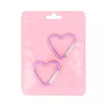 KIYOHARA Carabiner Heart 2 Pieces Inner Diameter 35mm P Pink OSH-02