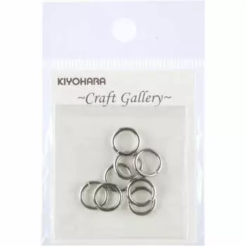 KIYOHARA Craft Gallery Resin Craft Accessory Parts Jump Rings 8 Pieces Width 10mm x Diameter 12mm S Silver ABP-23