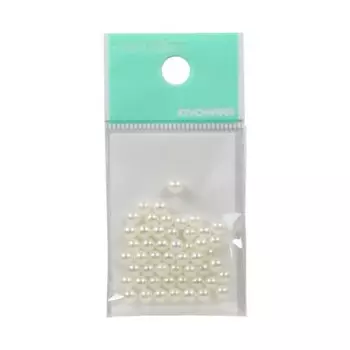 KIYOHARA Craft Gallery Resin Craft Pearl Beads No Holes 50 Pieces Diameter 4mm RCH-168
