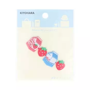 KIYOHARA Favorite Continuous Patch Strawberry Milk Ш63 мм x В21 мм MOW873 Термонаклейка