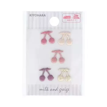 KIYOHARA Favorite Sticker Dual Use Type Petit Patch Cherry Pink 5 шт. Ш13 мм x В12 мм MOW889 и термонаклейка