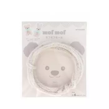 KIYOHARA Fluffy Molle Ширина 6 мм x 1,3 м рулон WGG Белый Имбирь В комплекте с QR-кодом для рецептов приготовления медведей и кроликов MOF-02