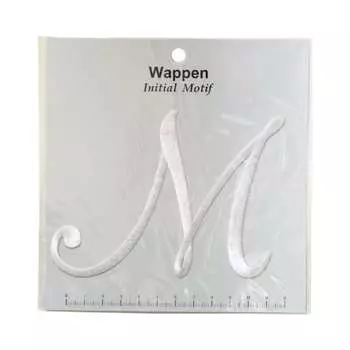 KIYOHARA Initial Motif Patch Cursive M Width 10.5cm x Height 9.5cm IMW