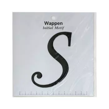 KIYOHARA Initial Motif Patch Cursive S ширина x высота Черный IMBK 10,5 см 9,5 см