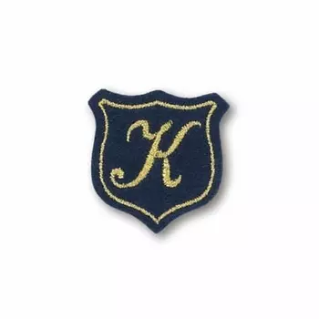 Kiyohara KIYOHARA Initial Emblem Patch K Width 33mm x Height 33mm IME-01