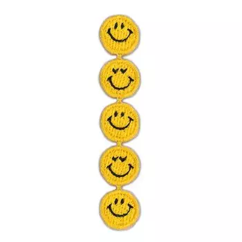 KIYOHARA Наклейка-смайлик, термонаклейка, мини-наклейка, двойной смайлик, ширина 10 мм x высота 60 мм и SMI-28