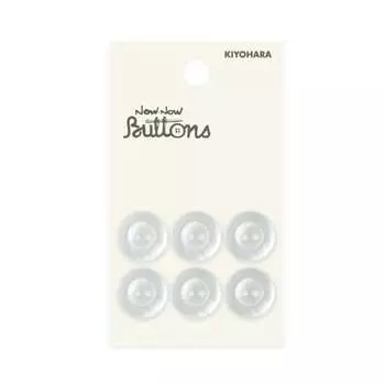 KIYOHARA Now Now Button Pajama Button Round 2 Holes 6 Pieces Diameter 15mm NWN1279