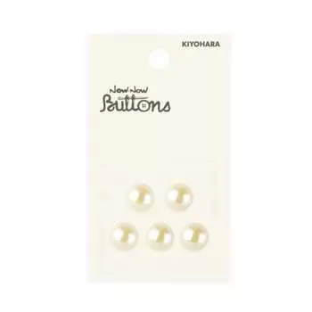 KIYOHARA Now Now Button Pearl Button Bell Round Shape Back Hole 5 шт. Диаметр 10 мм Произведено NWN2445