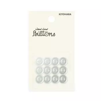KIYOHARA NOW NOW Button, Shell Style Shirt Button, 2 Holes, 12 Pieces, Diameter 10mm NWN57