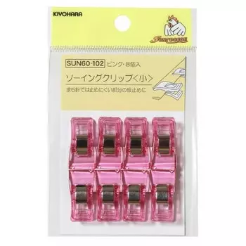 KIYOHARA Sankokko Швейные клипсы маленькие розовые 8 шт. SUN60-102