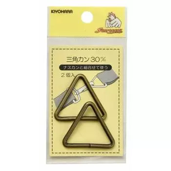 KIYOHARA Sankokko Triangular Ring 2 Pieces 30mm Antique Gold SUN13-155
