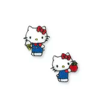 KIYOHARA Sanrio Iron-On Mini Patch Kitty 2 pieces W25mm x H28mm RIO-3101