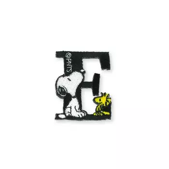 KIYOHARA Seal Dual Use Type Initial Patch Snoopy E W35mm x H42mm & Iron-on RIO-SNIW