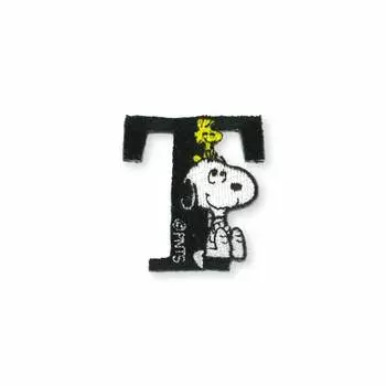 KIYOHARA Seal & Iron-on Dual Use Type Initial Patch Snoopy T W39mm x H42mm RIO-SNIW