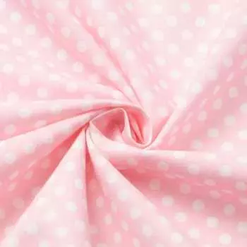 KIYOHARA Sheeting Dot Print (5мм) Ткань Приблизительно. Ширина 110 см x отрез 1 м Цвет: розовый x белый BF002-1