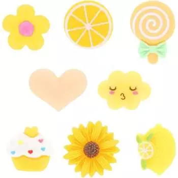 KIYOHARA Sweets Deco Deco Parts Mix S Parts 8 шт. Y Желтый DW-03