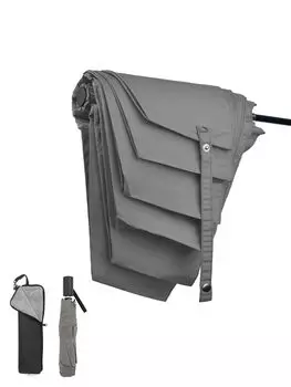 KIZAWA Складной карбоновый автоматический уровень 5 Водонепроницаемый с чехлом-зонтиком, Формоустойчивый, Сверхлегкий карбоновый, 195 г, Открытие/закрытие одним касанием, Водоотталкивающий, серый