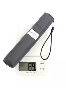 KIZAWA Складной Легчайший Карбоновый 6 Спиц 60см Ультра 365 Дней Мини Идеальный для Дождливого Сезона Зонт, Волокно, Ребра, 89г-139г, Мужской/Женский Рисунок, серый