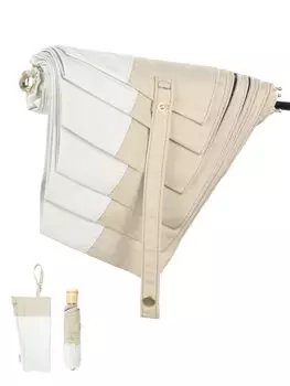 KIZAWA УФ-светостойкий складной полностью двойной тепловой уровень 5 складной водонепроницаемый бамбуковый день 6 внешние спицы 50 см x Зонт, защита, 100% блокировка,