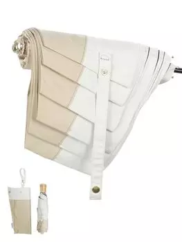 KIZAWA УФ-светостойкий складной полностью термостойкий 5-го класса складной бамбуковый день 6 внешних спиц 50 см x Зонт, защита, 100% блокировка, форма,