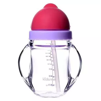 Kizumi Infant Tritan Training Соломенная чашка 240 мл, красный, 1 шт.