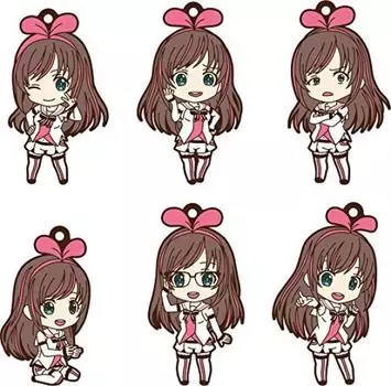 Kizuna AI Nendoroid Plus Trading резиновый брелок 6 предметов в коробке