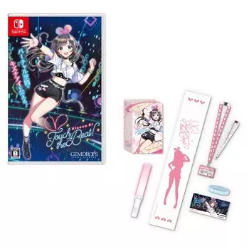 Kizuna AI - Touch the Beat Limited Edition -Switch [Bonus] Special BOX, penlight, muffler towel, neck strap, card case, special staff card, silicone